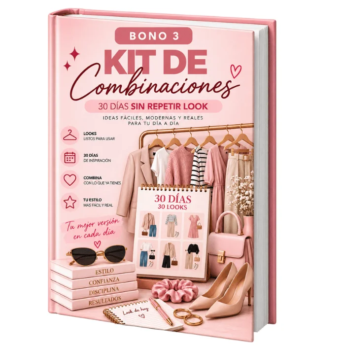 Mockup del Bono 3: Kit de Combinaciones, 30 días sin repetir look